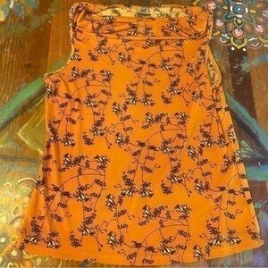 Really Cute Jonathan Martin VTG 90s Orange Floral Size Xl